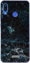 Huawei Nova 3 Hoesje Transparant TPU Case - Dark Blue Marble #ffffff