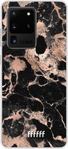Samsung Galaxy S20 Ultra Hoesje Transparant TPU Case - Rose Gold Marble #ffffff