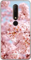 Nokia X6 (2018) Hoesje Transparant TPU Case - Cherry Blossom #ffffff