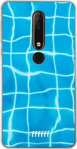 Nokia X6 (2018) Hoesje Transparant TPU Case - Blue Pool #ffffff