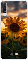 Samsung Galaxy A70 Hoesje Transparant TPU Case - Sunset Sunflower #ffffff