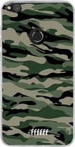 Huawei P8 Lite (2017) Hoesje Transparant TPU Case - Woodland Camouflage #ffffff