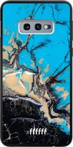 Samsung Galaxy S10e Hoesje TPU Case - Blue meets Dark Marble #ffffff