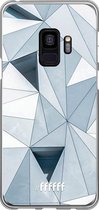 Samsung Galaxy S9 Hoesje Transparant TPU Case - Mirrored Polygon #ffffff