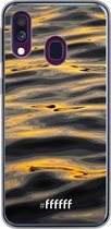 Samsung Galaxy A40 Hoesje Transparant TPU Case - Water Waves #ffffff