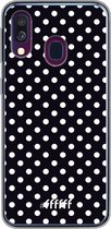 Samsung Galaxy A40 Hoesje Transparant TPU Case - Onyx Dots #ffffff