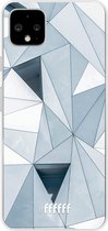 Google Pixel 4 XL Hoesje Transparant TPU Case - Mirrored Polygon #ffffff