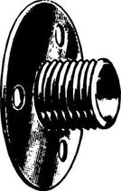 JMV nippel buispendel, messing, le 2.5cm, m/bu dr, maat M10x1