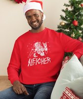 Foute Kersttrui Rood - Sleigher Kerstman - Maat XL - Kerstkleding voor dames & heren