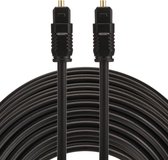 ETK Digital Toslink Optical kabel 20 meter / audio male to male / Optische kabel PVC series - zwart
