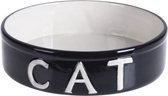 Cats Collection Drink- En Voerbak 'cat' 18 X 5 Cm Keramiek Zwart/wit