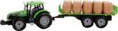 Huanzhi Toys Tractor Met Oplegger Jongens 47 Cm Groen