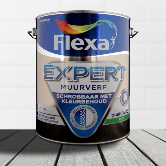 baan is genoeg lijst Flexa Expert Muurverf 5 liter donkere kleur | bol.com