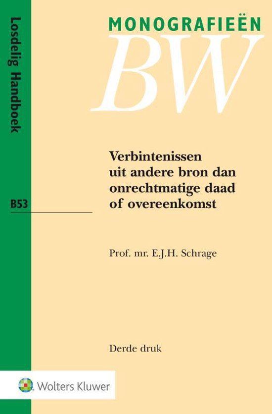 Monografieen BW B53 - Verbintenissen uit andere bron dan onr ... - cover