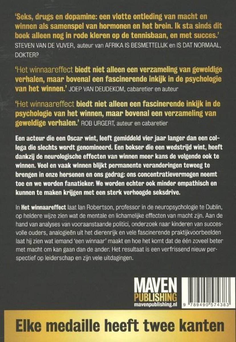 Het winnaareffect - back cover