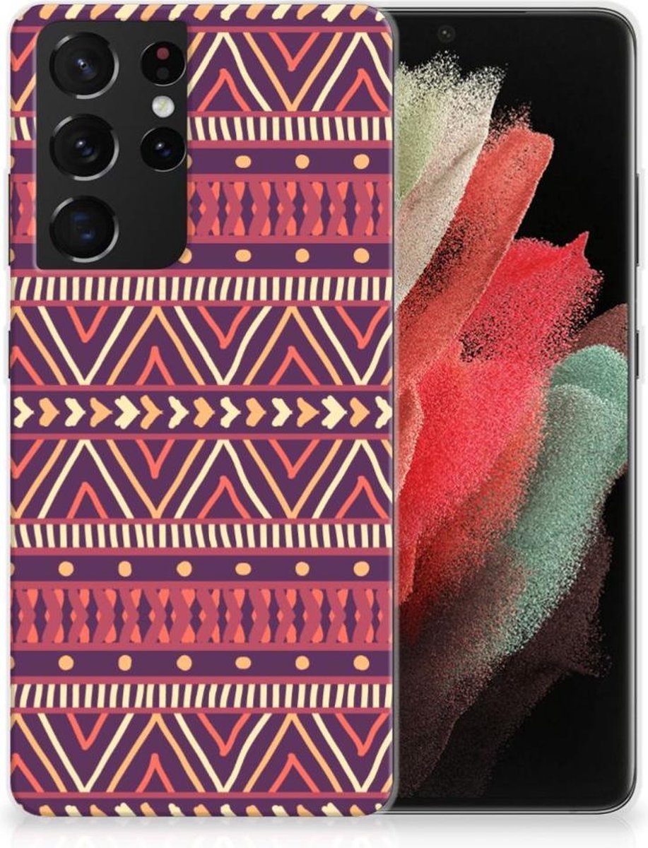 Samsung Galaxy S21 Ultra TPU bumper Aztec Paars