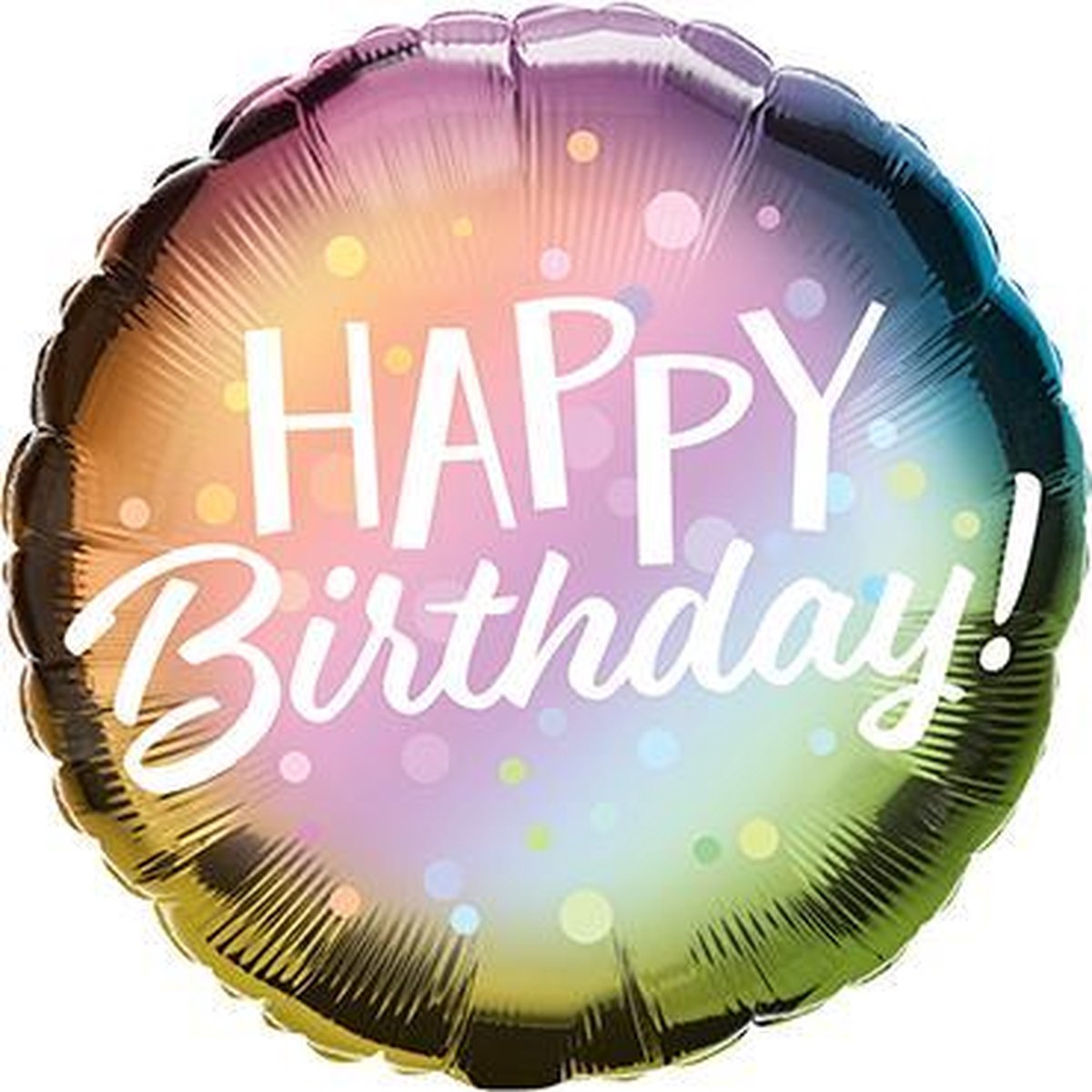 Folieballon Happy Birthday 45cm plat QUALATEX