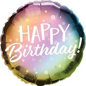 Folieballon Happy Birthday metallic