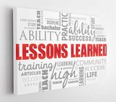 Onlinecanvas - Schilderij - Lessons Learned Word Cloud Collage. Education Concept Background Art Horitonzal Horizontal - Multicolor - 40 X 50 Cm