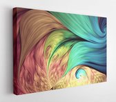 Abstract fractal patterns and shapes. Dynamic flowing natural forms. Flowers and spirals. Mysterious psychedelic relaxation pattern - Modern Art Canvas - Horizontal - 1104233279 -
