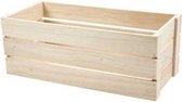 Houten krat, afm 45x20 cm, h: 17 cm, Keizerin boom, 1stuk