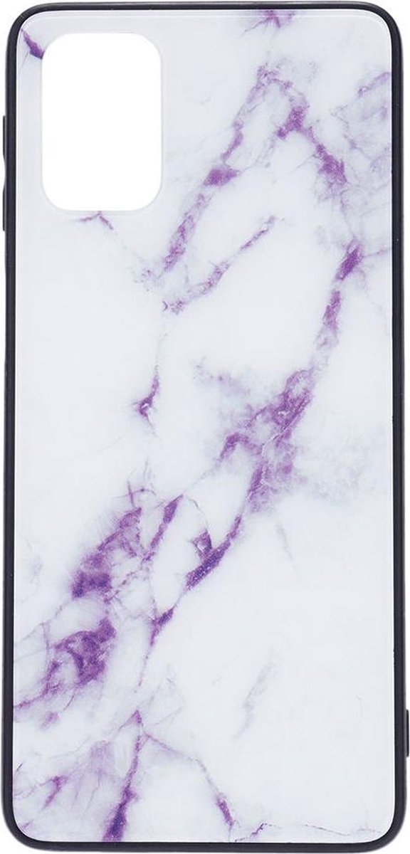 Shop4 - Geschikt voor Samsung Galaxy M31s Hoesje - Harde Back Case Marmer Wit