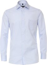 CASA MODA comfort fit overhemd - mouwlengte 72 cm - lichtblauw twill - Strijkvrij - Boordmaat: 43