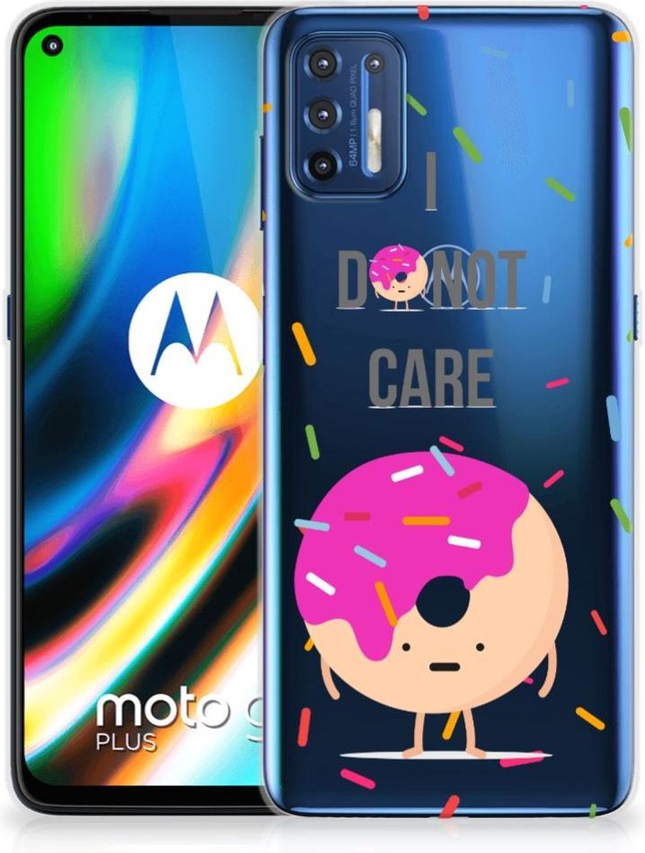 TPU Hoesje voor Motorola Moto G9 Plus Siliconen Case Donut Roze