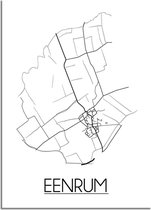 Eenrum Plattegrond poster B2 poster (50x70cm) - DesignClaud