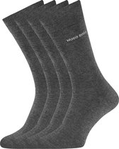 HUGO BOSS Cotton Uni (2-pack) - herensokken katoen - antraciet grijs -  Maat: 39-42