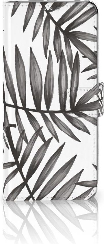PU Premium Housse pour Samsung Galaxy S20FE Portefeuille Feuilles Grises