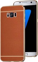 CoolSkin Lederen Hoesje - Kunstleer - Telefoonhoesje voor Samsung S8 - Oranje