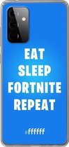 6F hoesje - geschikt voor Samsung Galaxy A72 -  Transparant TPU Case - Fortnite - Eat Sleep Fortnite Repeat #ffffff