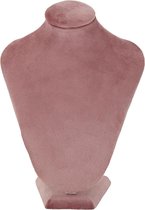Melady Sieradenhouder Buste 16*10*23 cm Roze Hout / textiel Juwelenhouder