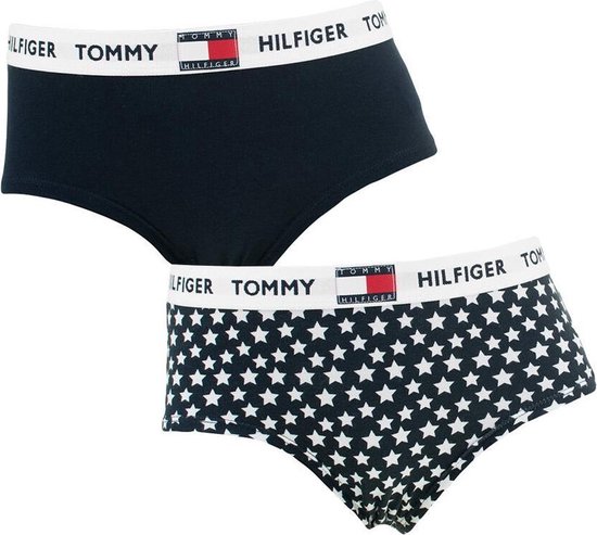 Tommy Hilfiger - meisjes shorty 2-pack stars blauw - 164/176 | bol.com