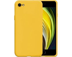 Hoesje - Geschikt voor Apple iPhone 7 - Sterk & Shockproof - Siliconen Case - Hoes Cover - Telefoonhoes - Geel