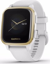 Garmin Venu Sq Health Smartwatch - Helder touchscreen - Stappenteller - 5ATM Waterdicht - Wit/Light Gold