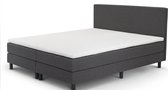 Beter Bed Cisano Complete Boxspring met Gestoffeerd Matras - 180x200 cm - Donkergrijs