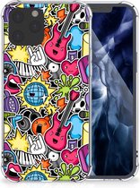 Telefoonhoesje Valbescherming iPhone 12 Pro Max Telefoonhoesje  met doorzichtige rand Punk Rock