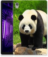 Hoesje Lenovo Tab M10 HD (2de generatie) Tablethoes Kinderen Panda met transparant zijkanten