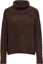 Only Trui Onlolivia L/s Loose Rollneck Ex Knt 15227776 Chocolate Brown Dames Maat - S