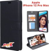 EmpX Telefoonhoesje - Book Case - Geschikt Voor Apple IPhone 12 Pro Max - Zwart
