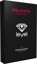 Level Delicate Condoms - 24x - Condoms - black - Discreet verpakt en bezorgd
