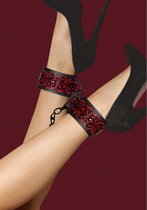 Luxury Ankle Cuffs - Burgundy - Bondage Toys - red - Discreet verpakt en bezorgd