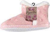 Apollo Sloffen Hartjes Dames Textiel/elastomeer Roze Mt 39-40