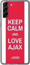 6F hoesje - geschikt voor Samsung Galaxy S21 Plus -  Transparant TPU Case - AFC Ajax Keep Calm #ffffff