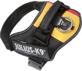 Julius-k9 idc belgium power harnas mini-mini Zwart/geel/rood S/40-53CM