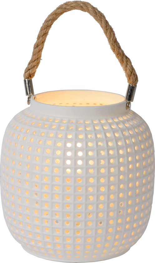 Lucide SAFIYA - Lampe de table - Ø 16,5 cm - 1xE14 - Blanc