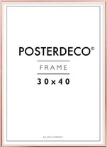 Fotolijst - Posterdeco - Premium Metaal - Fotomaat 30x40 cm - Posterlijst - Fotolijstje - Rose