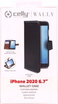 Celly Wally iPhone 12 Pro Max Bookcase - Telefoonhoesje - Hoesje - Zwart